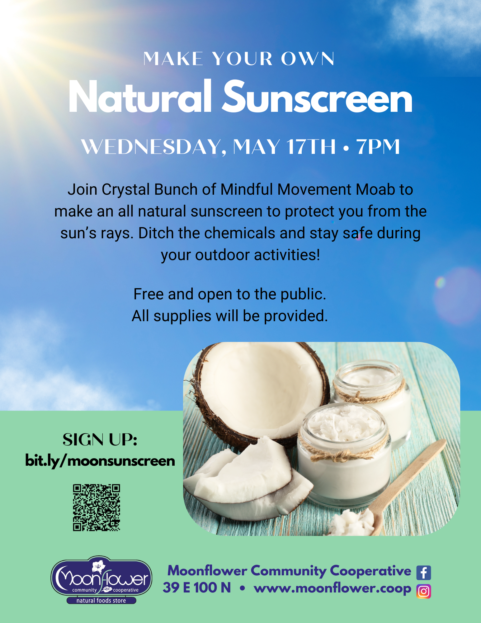 Make Your Own Natural Sunscreen Class