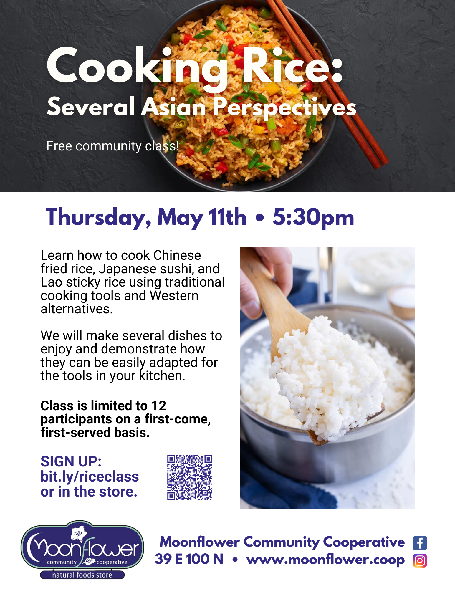 Rice Cooking Class - May 11th