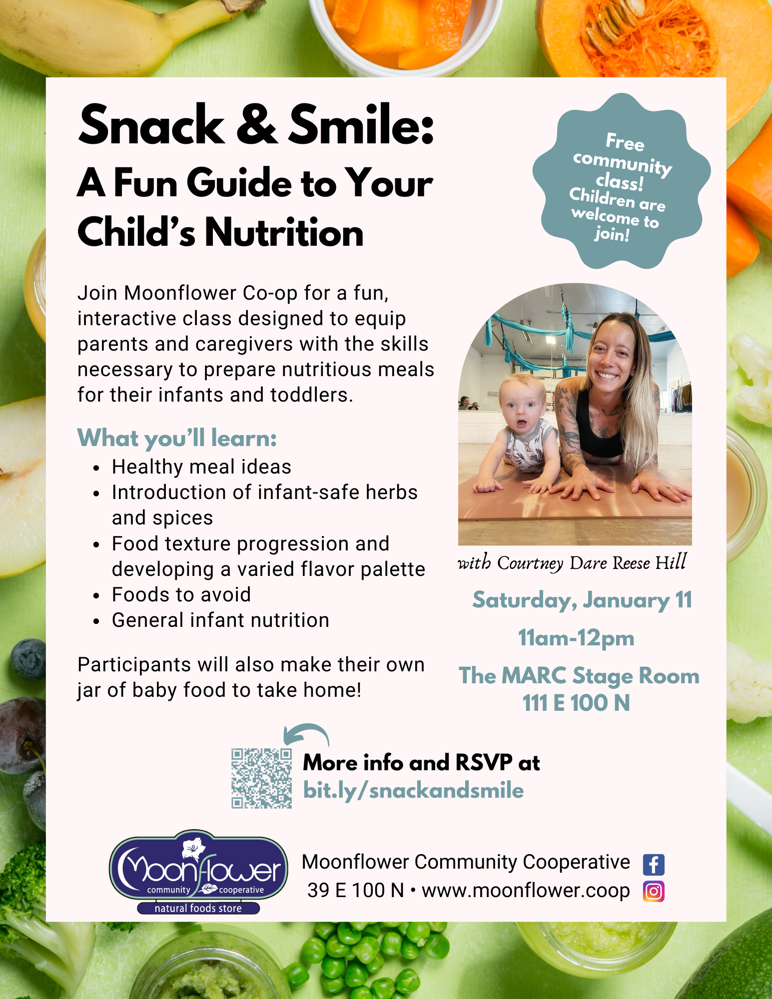 Snack & Smile Infant/Toddler Nutrition Class