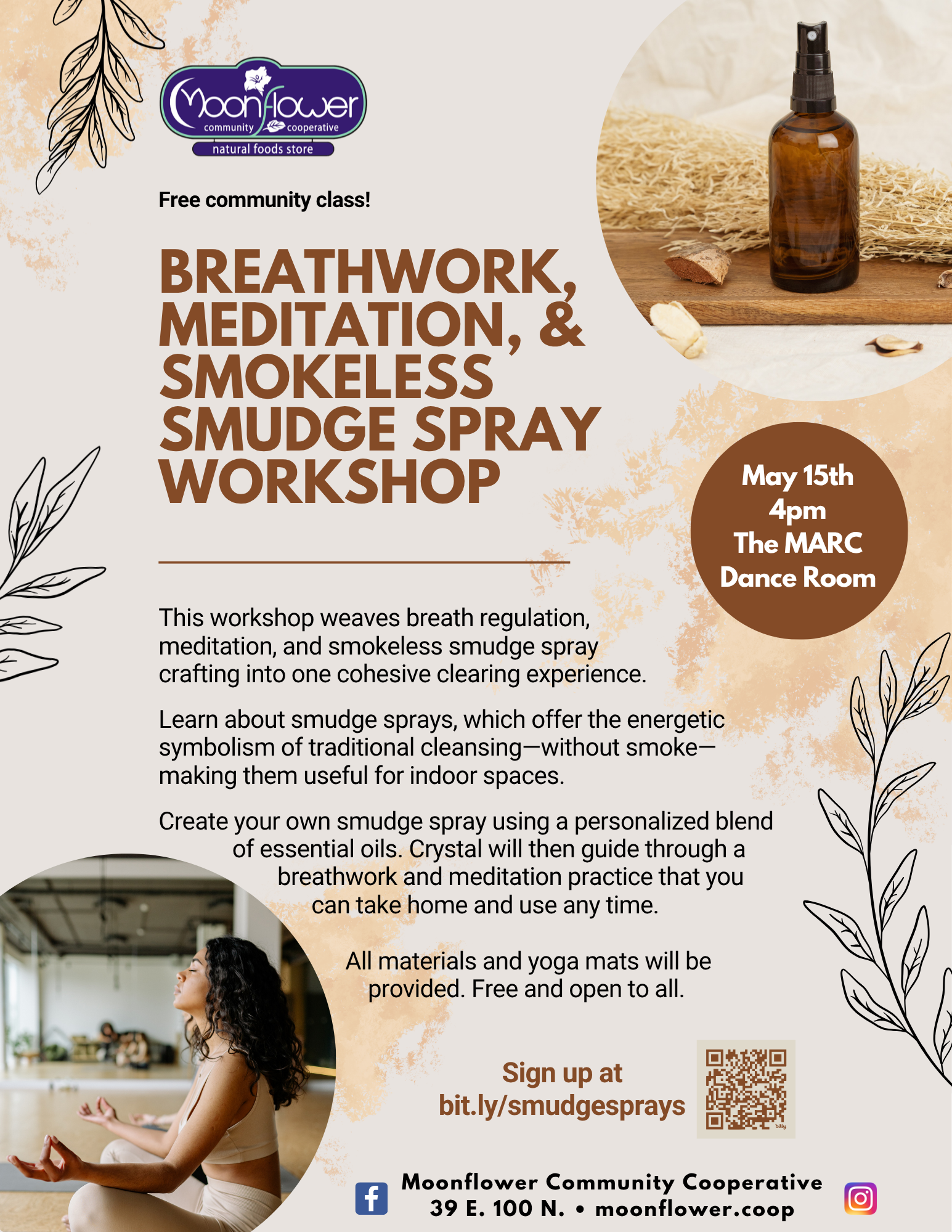 Breathwork, Meditation, & Smokeless Smudge Spray Workshop
